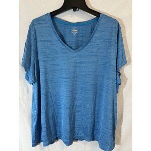 Spalding Women’s 3X Blue Athletic T-shirt Short Sleeve